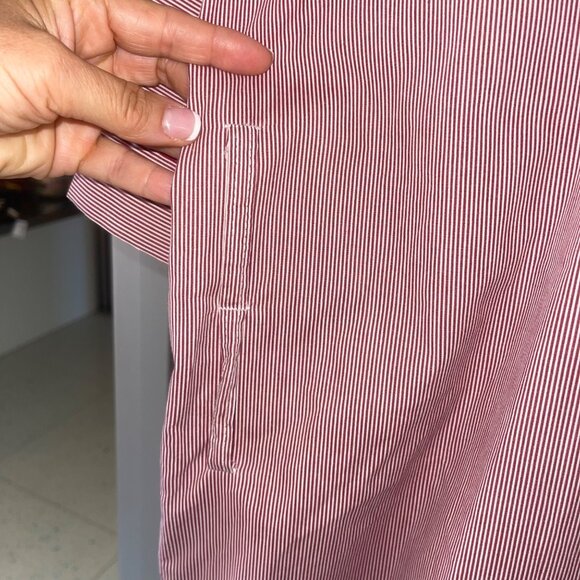 Sea Island Loungewear Vintage Mens Robe One Size Red Striped Pockets Wrap - Picture 4 of 10